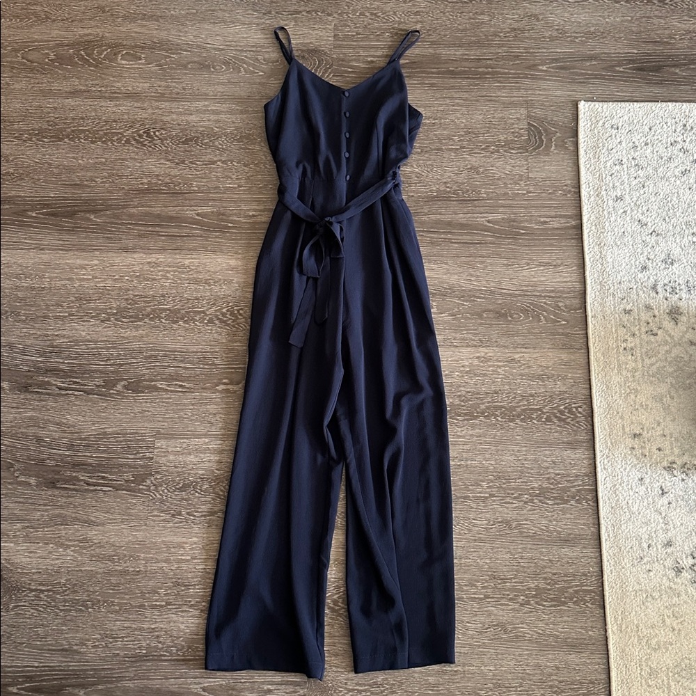 Monteau Navy Blue Sleeveless Jumpsuit